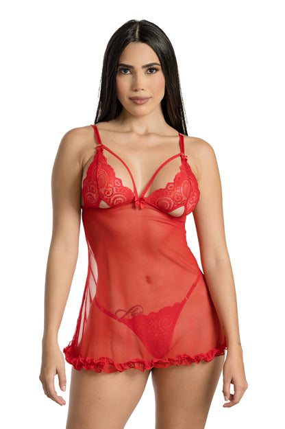Red Baby Doll Set