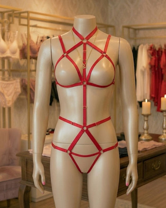 Red Passion Harness Set
