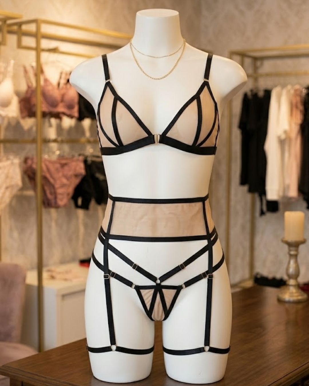 Amor Piel High-Waist Lingerie Set