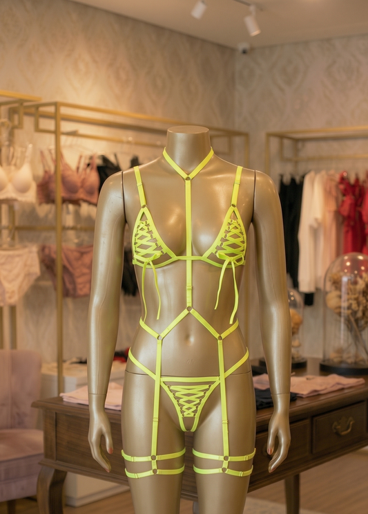 Sweet Pink Lace-Up Set